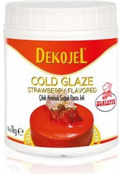 Ovalette Çilek Aromalı Soğuk Pasta Jeli 1 Kg Kırmızı