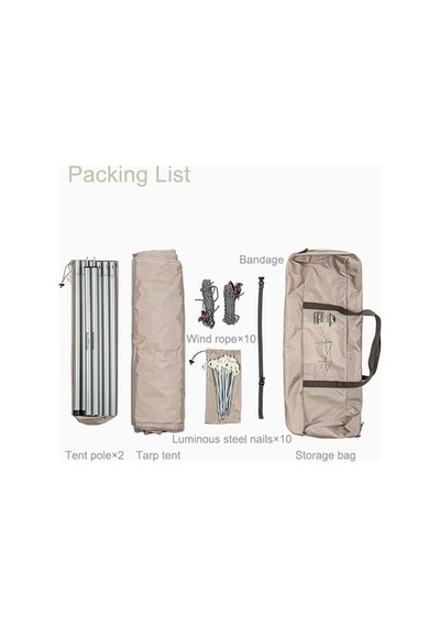 Naturehike Hexagon Glamping Tarp 3x4.8 Metre Bej
