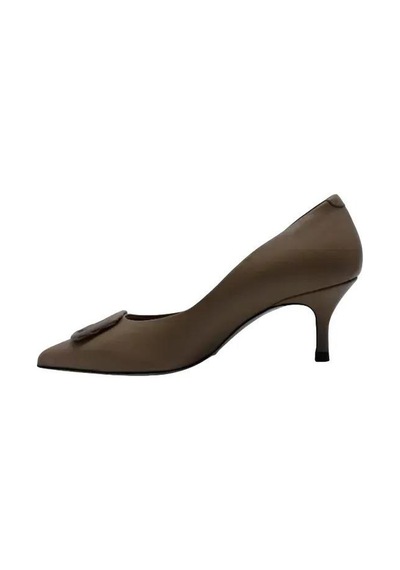 Poletto Hakiki Deri Bıskuvı Ayakkabı Stiletto 9841 41-1255 Bej