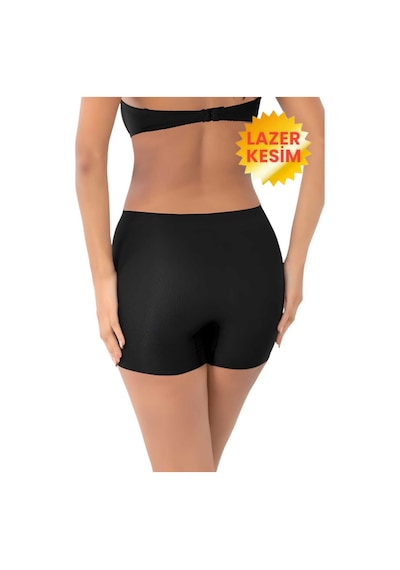 Uniquetrenders Kadın Lazer Kesim Ve Toparlayıcı Yüksek Bel Boxer Korse Siyah