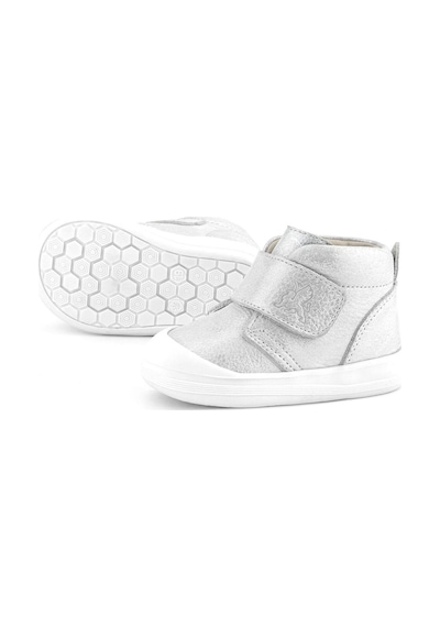 Rakerplus Yoohoo Hakiki Deri Beyaz Simli Cırtlı Unisex Bebek Bot Beyaz