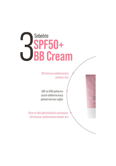 Skin Sensual BB Krem Medium 50ml | 50 Spf Uva/Uvb Pa++++ | Leke Oluşumunu Önlemeye Yardımcı, Aydınlık ve Canlılık