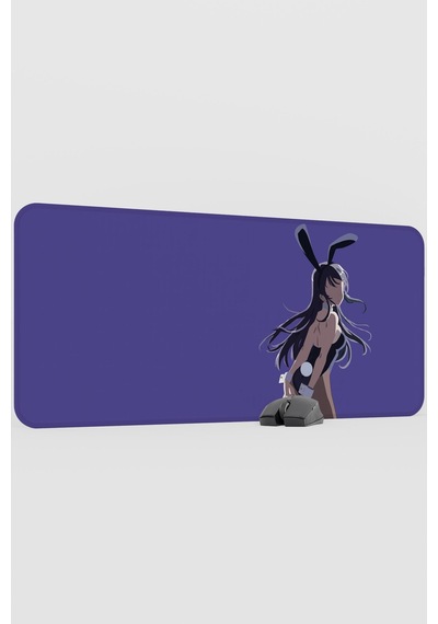 Bunny Girl Senpai Anime V2 - 90x40 Xxl Gaming Kauçuk Kaymaz Taban Mouse Pad Fare Altlığı