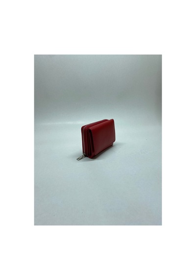 Shop Kadın Cüzdan Hakiki Deri Çok Bölmeli Fermuarlı Floter Deri - Hardal Sarısı Kırmızı - 888655380 Kırmızı