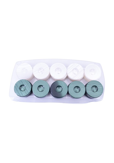Sedefli Yeşil - Beyaz 35 Mm Tavla Pulu 3,5 Cm