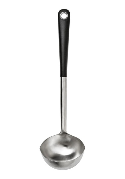 Ikea 365+ Hjälte Çorba Kepçesi 34 Cm Krom-siyah