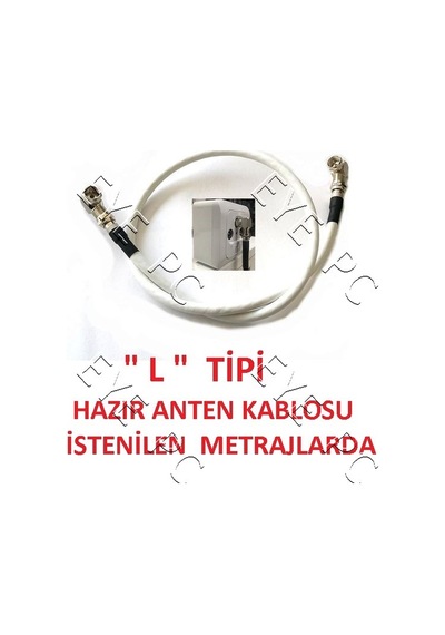 L Tipi 90 Derece Anten Kablosu 1 Rg6 U4 Kablo Uydu Kablosu