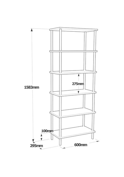 Versa Metal Kitaplık 6 Raflı 158cm Atlantik Çam Ver3-a Atlantik Çam Versa Metal Kitaplık 6 Raflı 158cm Atlantik Çam Ver3-a Atlantik Çam