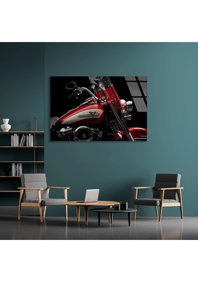 Harley Motosiklet Cam Tablo 50x35 Cm