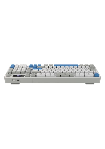 Hawk Gaming Hk258 Membrane Lcd Rgb Kablosuz/bluetooth Beyaz Mavi Full Türkçe Gaming Klavye