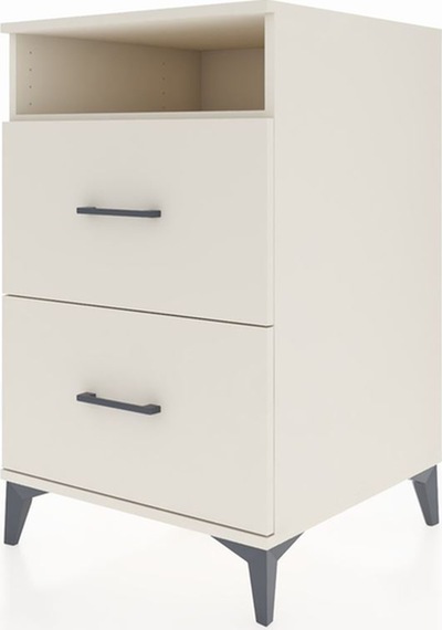 Kronos Komodin Tek Raflı 2 Çekmeceli 60x59x96 Aytaşı-aytaşı Aytaşı