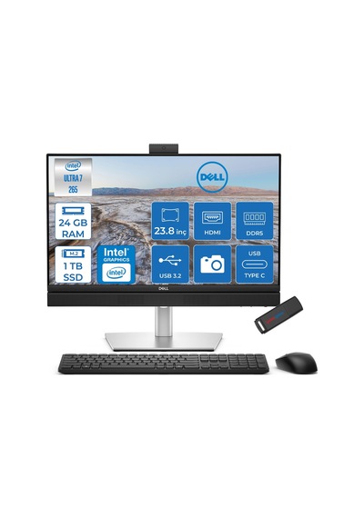 Dell Pro Plus BTO103-QB24250F08 Ultra 7 265 24 GB 1 TB SSD 23.8" Free Dos AIO Masaüstü Bilgisayar