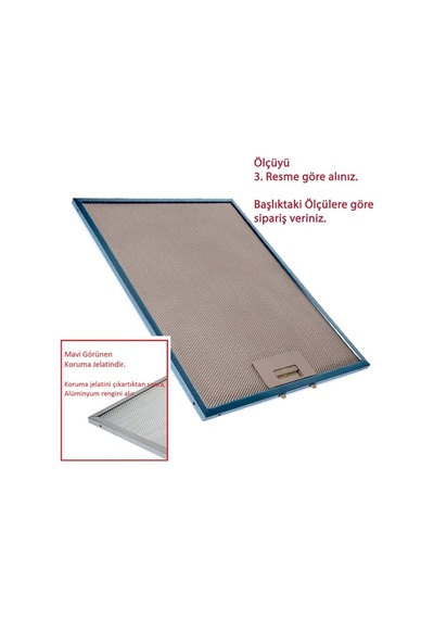 Ankastre Aspiratör Alüminyum Yağ Filtresi 264 Mm X 255 - 532376792 Uyumlu