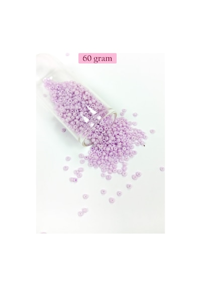 Dökme Cam Kum Boncuk 11/0 2 Mm - 60 Gram - Açık Pembe - Bnc043