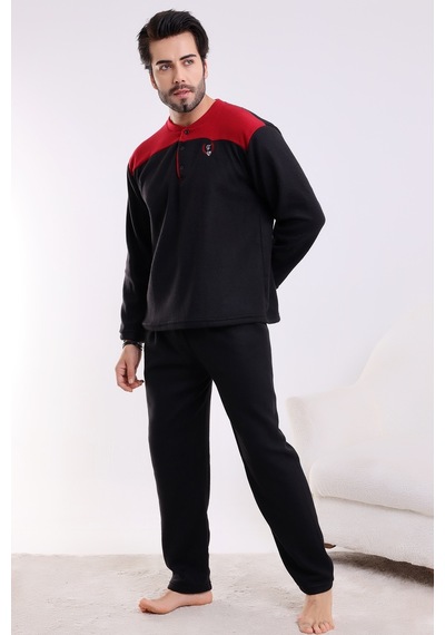 Wordex Falkon 7204 Polar Kışlık Erkek Ev Pijama Takımı Uyku Takımı Siyah Wordex Falkon 7204 Polar Kışlık Erkek Ev Pijama Takımı Uyku Takımı Siyah