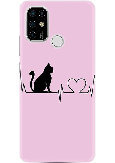 Casper Via F20 Kılıf Desenli Pink Cat Heart 1303