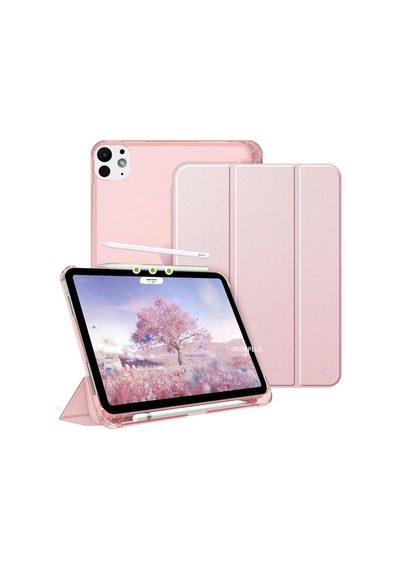 Apple iPad Uyumlu Pro 11 1./2. İle Uyumlu Kılıf Cover Kalem Bölmeli Pc Case 2018-2020 Rose Gold Sku: Zeusb0dy6vmvh3 Arka Kapak