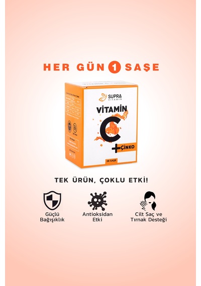 Supra Protein Supra Vitamin C + Çinko- Prebiyotik Inülin Ilaveli