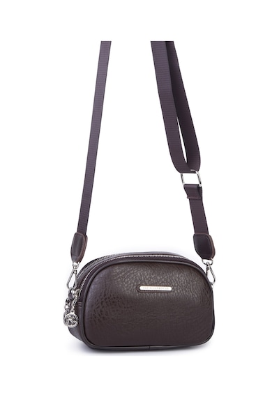 Nas Bag Kadın Mini Çapraz Çift Gözlü Çanta Kahve Victoria