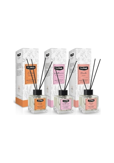 Deep Fresh Çubuklu Oda Kokusu 100 Ml 3 Lü Karma Set / Turunç-kır Çiçekleri- Pudra Diğer