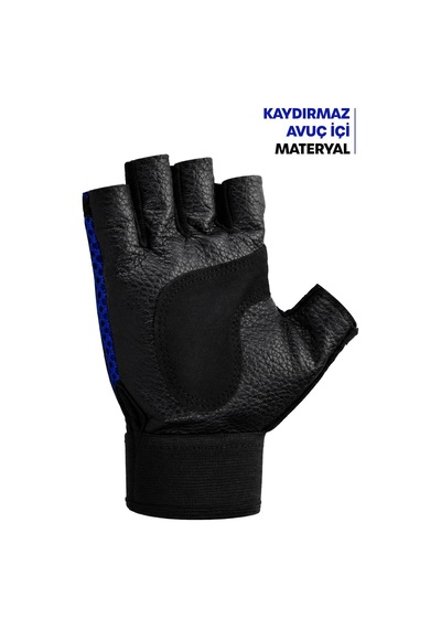 M Beden Kesik Yarım Fitness Gym Ağırlık Kaldırma Spor Eldiveni Unisex Bisiklet Eldiveni Mavi 115 Genel