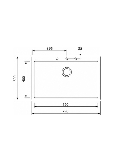 Forsquare Tek Göz Granit Evye Beyaz 79x50 115230004