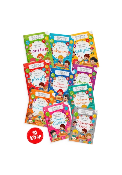 İlk Okuma Ve Yazma Seti 1. Sınıf Anetil Etkinlik Temelli 10 Kitap