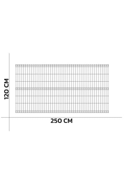 4 Adet Panel Çit Teli 120x250 Cm Antrasit
