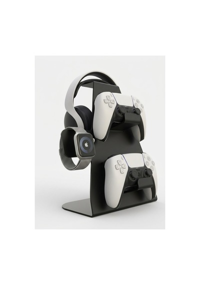 Joystick Kumanda Standı Xbox Ps3/ Ps4 /ps5 Uyumlu Metal Kol Kulaklık Saat Standı Mat Siyah