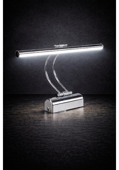 Merwish Flüt Led Aplik 50 Cm Duvar Aydınlatma 6500k Beyaz Işık Kablo Bağlantılı 220v Modern Tasarım Krom