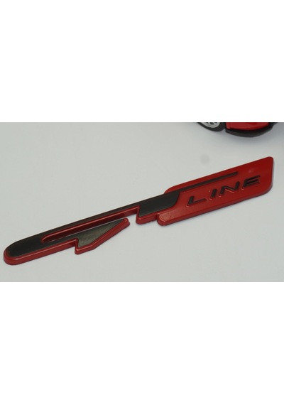 Dk Kia Gt Line Bagaj Logo 3m 3d Siyah Kırmızı Metal Logo