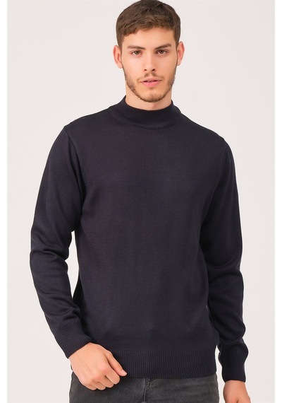 V0004 Dewberry Erkek Turtleneck Kazak-lacivert