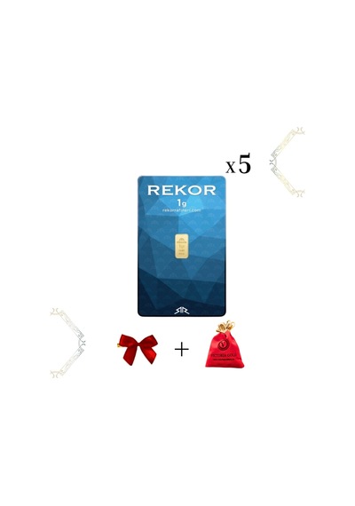 5 Adet 1 Gr Rekor 24 Ayar