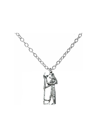 Anubis Figürlü Metal Kolye 60 Cm Zincir Mistik Antik Mısır Tasarımı Çok renkli