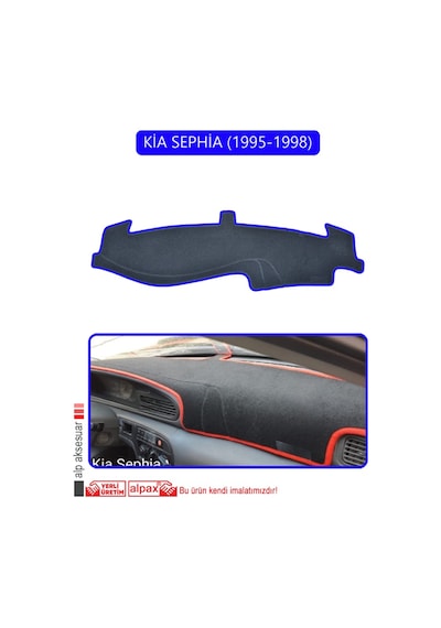 Kia Sephia 1995-1998torpido Koruma Halısı Mavi Kenar