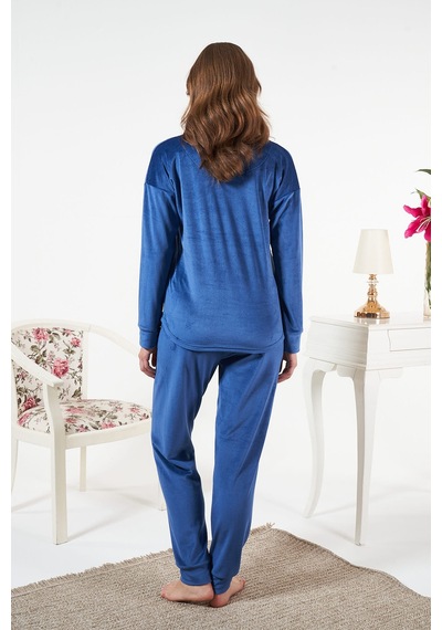 Remsa Kadın Kadife Pijama Takımı 25384 Açık Lacivert Açık Lacivert Remsa Kadın Kadife Pijama Takımı 25384 Açık Lacivert Açık Lacivert