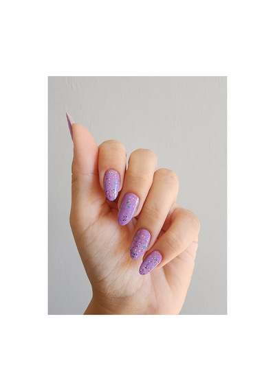 Mov Glitter Simli Oje Yeni Yıl No:7 Sarı