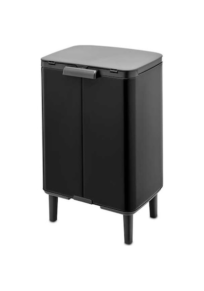 Brabantia Mat Siyah Ayaklı Çöp Kutusu 12 Litre Mat Siyah