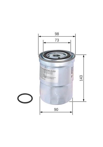 BOSCH F026407207 YAĞ FİLTRESİ ELEMANİ