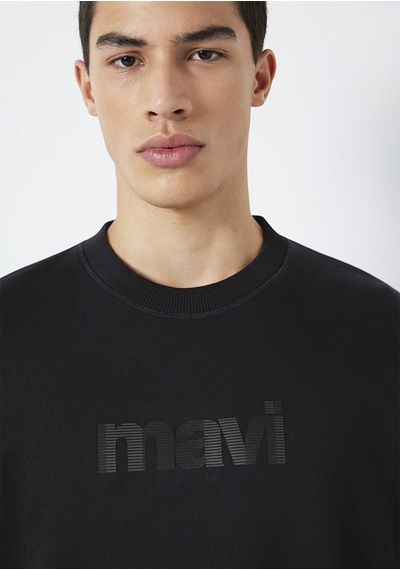 Mavi - Bisiklet Yaka Siyah Sweatshirt 0s10551-900 Siyah