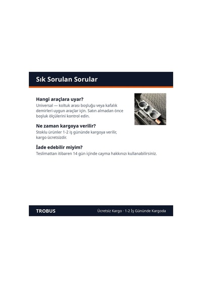 Trobus Bardaklık Organizer Koltuk Arası Ve Koltuk Arkası Düzenleyici Gri