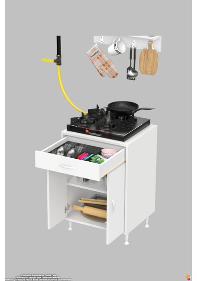 M Yeni Qplas Modüler Mutfak 60 Cm Ocak Altı Dolabı - Çekmece, Kapak Ve 1 Raf 2 Bölmeli Beyaz M Yeni Qplas Modüler Mutfak 60 Cm Ocak Altı Dolabı - Çekmece, Kapak Ve 1 Raf 2 Bölmeli Beyaz