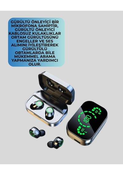 Zenvia Gürültü Engelleyici Bluetooth Kulaklık Akıllı Ekranlı, Hifi Ses Kalitesi Znv2026