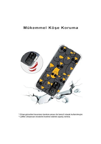 Xiaomi Mi 12 Pro Uyumlu Köşe Korumalı Antişok Kapak Duck Tasarımlı Şeffaf Kılıf