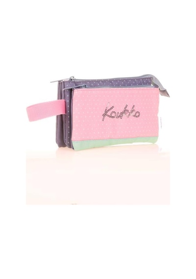Kaukko Hat Accordion Kalem Çantası Grey Dots K2676