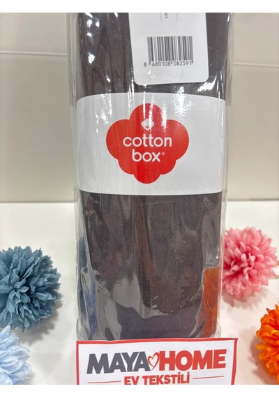 Cotton Box Koyu Kahve Battal Çift Kişilik Lastikli Çarşaf Seti 180x200 Çok Renkli