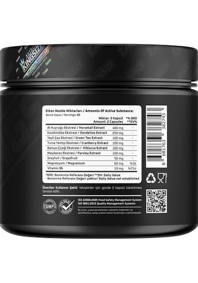 Kingsize Nutrition Wat3r-out 120 Kapsül