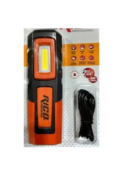 Rıco 013-rc0031 Şarjlı Mıknatıslı Led Çalışma Lambası 600 Lümen