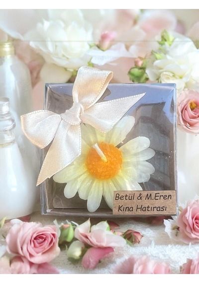 Bernami Biblo Pinterest 20 Adet Süslemeli Papatya Mum, Nikah Şekeri, Doğum, Sünnet, Düğün Nişan Söz, Kına, Doğum Günü