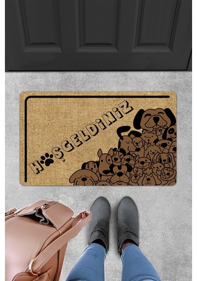 Evaşk Kapı Önü Paspası Vinil Kaymaz Tabanlı 45 X 70 Evaşkdm10088